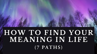 How to Find Your Meaning in Life 7 Paths [upl. by Rivkah]