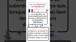 Les Conjonctions de Subordination grammaire apprendrelefrançais apprendrelefrancais [upl. by Atnim319]