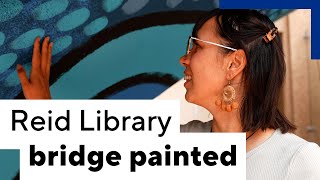 Reid Library bridge gets a makeover with stunning Noongar mural [upl. by Athey]