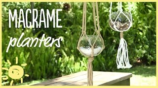 DIY  5 Minute Macrame Planters [upl. by Schroth]