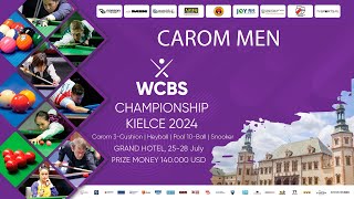 SemiFinals amp Finals  Carom Men  WCBS Championship  Kielce  Poland 2024 [upl. by Lonni]