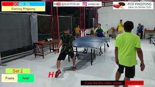 Highlights Frans vs Arief PCR Pingpong Sabtu Malam 26 Oktober 2024 [upl. by Akima]