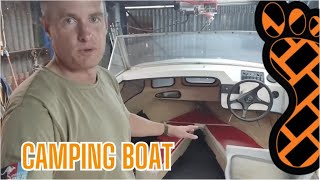 Fitting out a half cabin boat for camping [upl. by Arad]