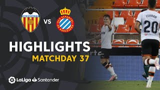 Highlights Valencia CF vs RCD Espanyol 10 [upl. by Ahcim]