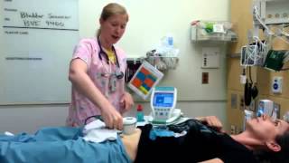 How to use a bladder scanner Verathon BladderScan BVI 9400 [upl. by Nek]