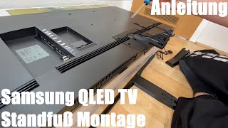 QLED Standfuß Montage Anleitung  Samsung QLED 4K Q70T 138 cm 55 Zoll Quantum Prozessor LED Quantum [upl. by Curren]