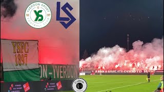 INFERNO at SWISS VAUD DERBY  Yverdon Sport v Lausanne Sport [upl. by Edahc]