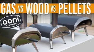 OONI Gas vs Wood vs Pellets Comparison amp Real Time Cook [upl. by Aicetal]