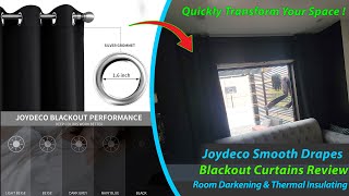 JoyDeco Blackout Drapes Review  Thermal Room Darkening Curtains on a Budget  Blackout Curtains [upl. by Rolph]