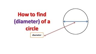 How to find diameter of a Circle [upl. by Ettebab667]