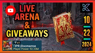 Raid Shadow Legends  Live Arena  TOP 1  IPR DocMarroe  GIVEAWAYS [upl. by Naiva]