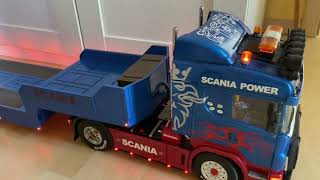 RC Tamiya Scania 114 3D Tieflader [upl. by Avehstab]