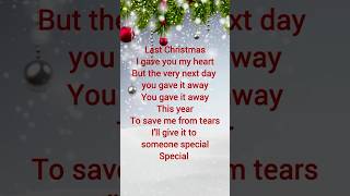 The best Christmas song  Last Christmas lyrics  wham lyrics christmassong shorts [upl. by Ellasal513]