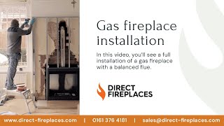 Gas Fireplace Installation balanced flue [upl. by Erimahs]