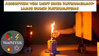 Diskrete Energieniveaus in Atomen  Absorption von Licht einer Natriumdampflampe [upl. by Alit]