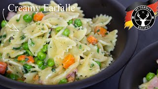 Creamy Farfalle  Quick amp Easy Pasta Dish ✪ MyGermanRecipes [upl. by Octave]