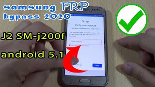 Samsung J2 SMj200f frp bypass google account android 511 [upl. by Schonthal]