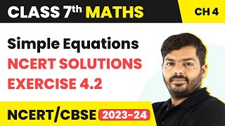 Class 7 Maths Chapter 4 Exercise 42  Simple Equations  Class 7 Maths [upl. by Derzon]