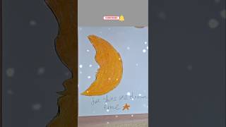 How to draw a moon with face 💫artwork easypainting drawingtutorial [upl. by Eelan378]