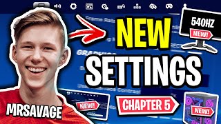 MrSavage Reveals NEW Settings Fortnite Chapter 5 UPDATED 2024 [upl. by Eillen]