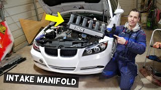 BMW INTAKE MANIFOLD REMOVAL REPLACEMENT N51 N52 N53 ENGINE E90 E91 E92 E93 E60 E61 X5 X3 E83 Z4 E87 [upl. by Chapland]