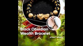 Feng Shui Pixiu Black Obsidian Wealth Bracelet  Buddha amp Karma [upl. by Assylla]