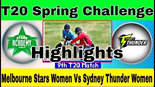 Melbourne Stars Women Vs Sydney Thunder Women HIGHLIGHTS  T20 Spring Challenge amp Update 2024 [upl. by Jemimah370]