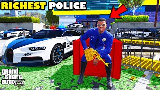 Franklin Become The Richest Police Officer In GTA 5  SHINCHAN and CHOP [upl. by Simson]