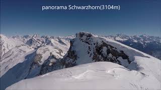 skirando Aminona  Les Outannes  Schwarzhorn3104m Montana Valais Suisse 1722019 [upl. by Ettegirb]