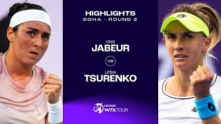 Ons Jabeur vs Lesia Tsurenko  2024 Doha Round 2  WTA Match Highlights [upl. by Domel61]