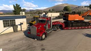 ¡Cama baja  Excavadora 17 t  Kenworth W900 Day Cab  American Truck Simulator ats camiones [upl. by Christean]