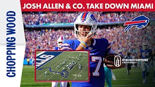 Breaking Down Josh Allens Career Day Against The Dolphins  Buffalo Bills  Chopping Wood [upl. by Haik]