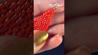 How to make beaded earrings Full beading tutorial link here beading [upl. by Dressler]