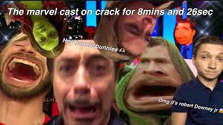 The marvel cast on crack for 8 minutes and 26 seconds 😁  Isheexeditz [upl. by Acessej987]