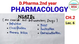 NSAIDs Non Steroidal Anti Inflammatory Drugs  Pharmacology DPharma 2nd nsaid pharmacology [upl. by Chemush]