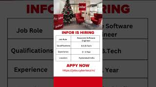 Infor Recruitment 2024 shortsvideo shortsviral jobs2024 jobsforefreshers [upl. by Ornie644]