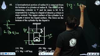 A hemispherical portion of radius R is removed from the bottom of a cylinder of radius R The va [upl. by Lawler]