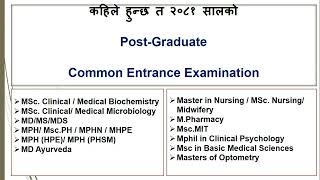 Post Graduate Common Entrance Examination CEE MEC Microbiology Biochemistry BscMLT Lab Nepal [upl. by Lehcer]