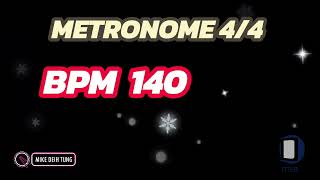 140 bpm  Metronome  backing Track Studio L  R [upl. by Shoifet]