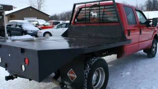 2001 Ford F350 DIESEL 73 POWERSTROKE DUALLY 4X4 CREW CAB FLATBED GOOUSENECK ONE OWNER Akron [upl. by Hijoung789]