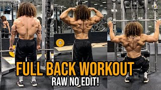 FULL BACK WORKOUT RAW NO EDIT [upl. by Thibault]