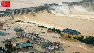 China has no way out Dams broke rivers exploded submerging four major provinces underwater [upl. by Skeie]