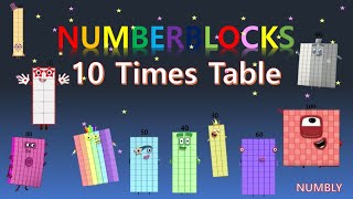 LEARN 10 TIMES TABLE  NUMBLY STUDY with numberblocks  MULTIPLICATION  LEARN TO COUNT [upl. by Lynn]