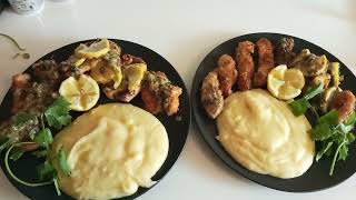 mashed potatoes🥔 wchessse amp butter 🧈 chicken DEVINEJOVENCHANNEL 11724 [upl. by Darla]