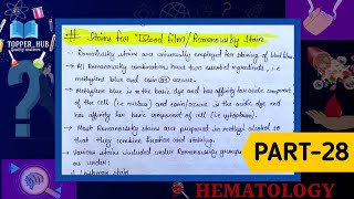 Romanowsky stain in hematology  Giemsa stain procedure  Leishman stain procedure [upl. by Irolam]