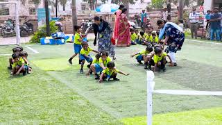 EuroKids Ramanathapuram Sports day 2023 EJ ES LKG UKG Caterpillar Race Balancing ball game [upl. by Ahsietal]