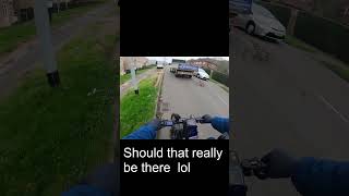 He should have checked cycling cyclinglife vans cyclist cycle vandriving vans short fyp [upl. by Atsillac]