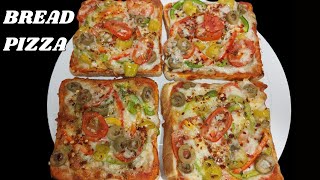 Bread Pizza Recipe  Easy and Quick  Making Bread Pizza with Simple Ingredients breadpizza [upl. by Ramma943]