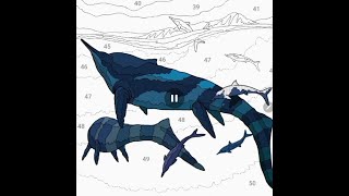 124  do you know about MOSASAURUS lets learn and color [upl. by Liane]