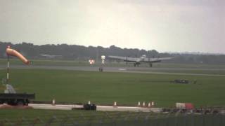 Lancasters Vera and Thumper return to Coningsby 210914 [upl. by Karlee]